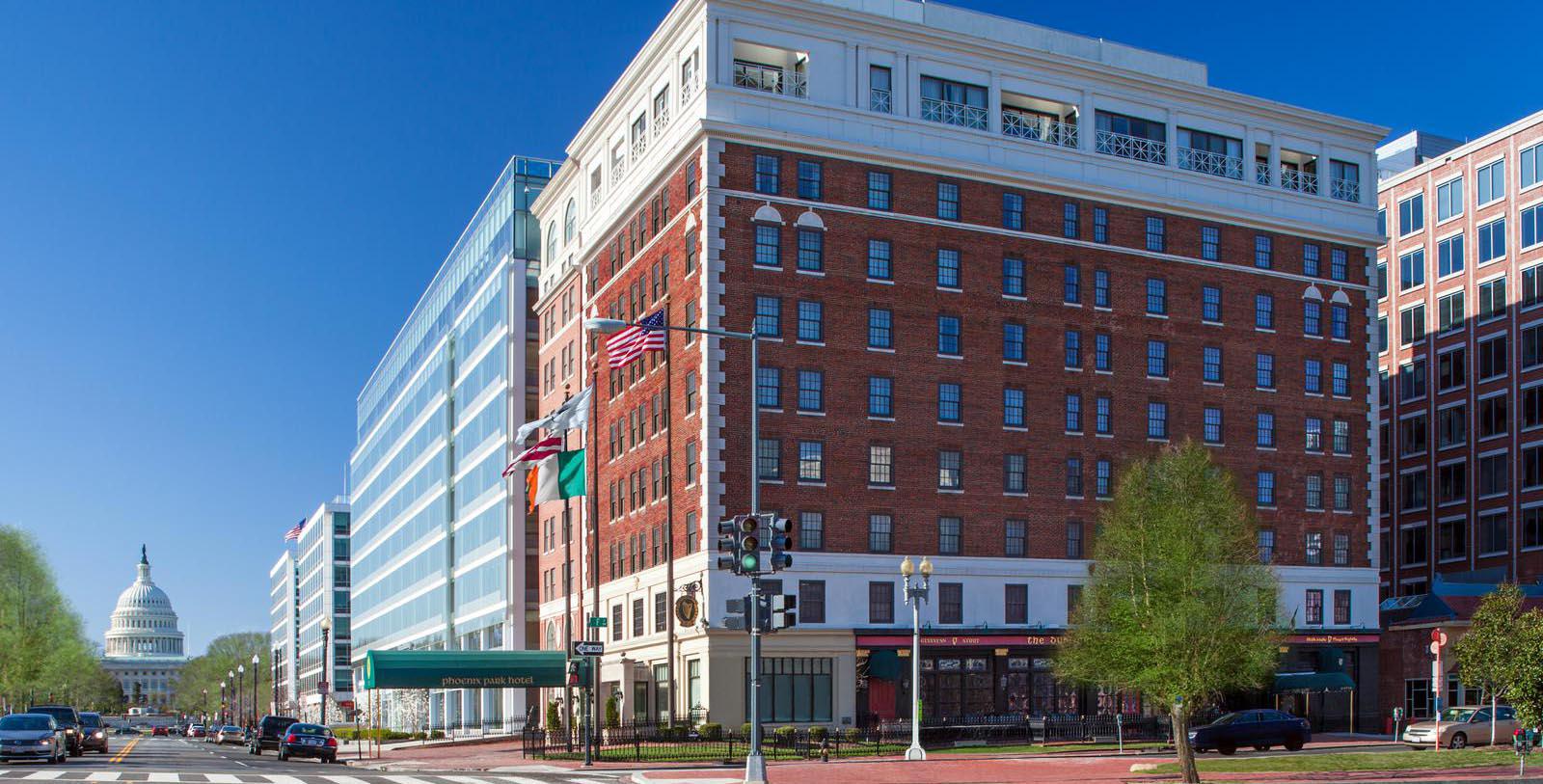 Image of Exterior of Phoenix Park Hotel, 1922, Member of Historic Hotels of America, in Washington, DC, Special Offers, Discounted Rates, Families, Romantic Escape, Honeymoons, Anniversaries, Reunions
